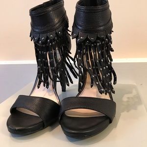 Jessica Simpson reiko heels black leather